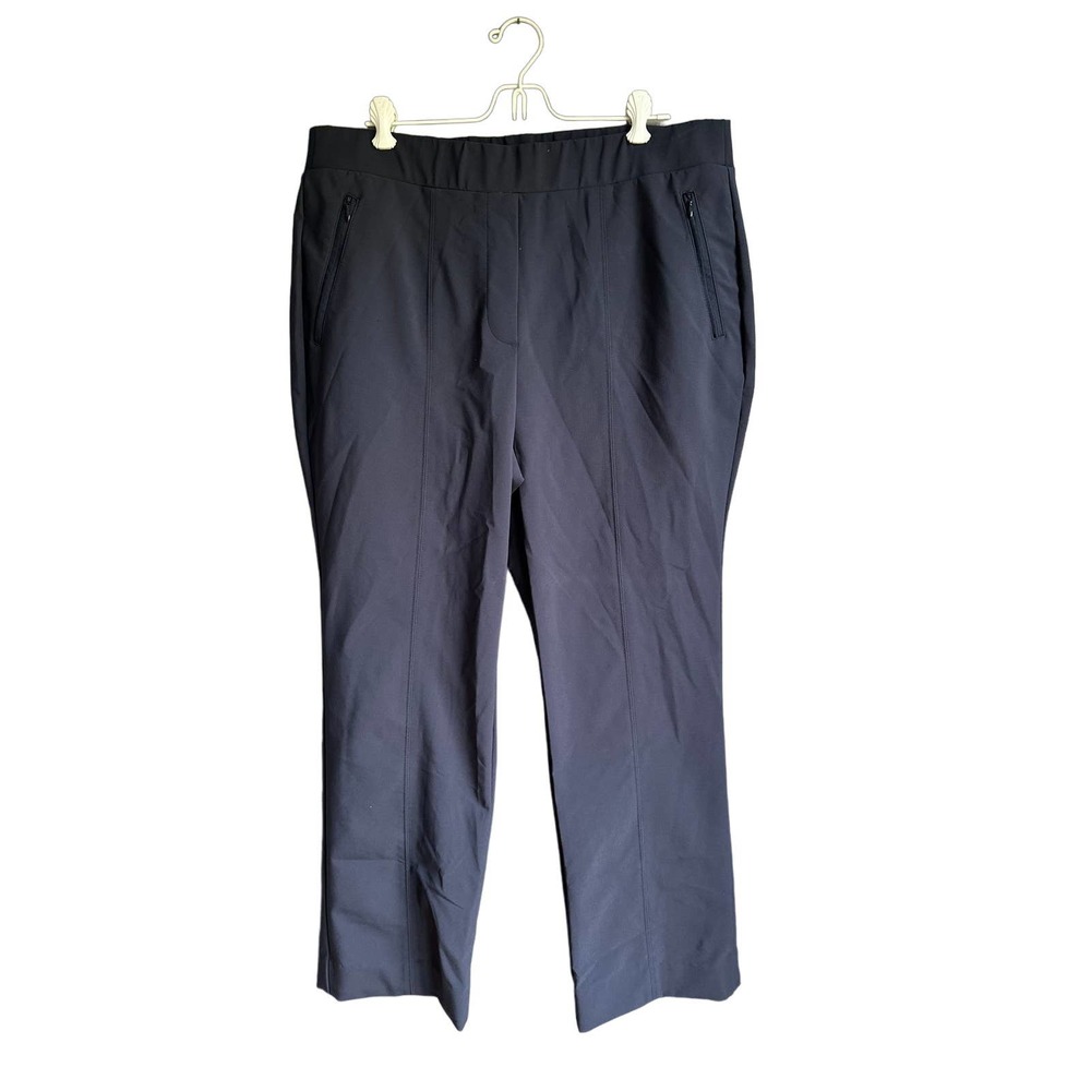 Lane Bryant Womens Dress Pants Curvy Allie Straight Leg Stretch Navy Blue‎ 16